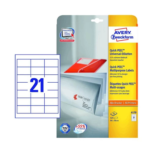 Avery Zweckform öntapadó íves etikett címke 6170