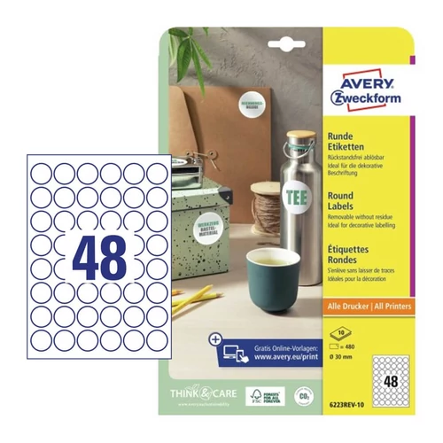 Avery Zweckform 6223REV-10 íves etikett címke