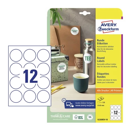 Avery Zweckform 6226REV-10 íves etikett címke