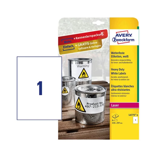 Avery Zweckform öntapadó íves etikett címke L4775-8