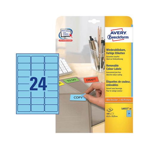 Avery Zweckform öntapadó íves etikett címke L6032-20