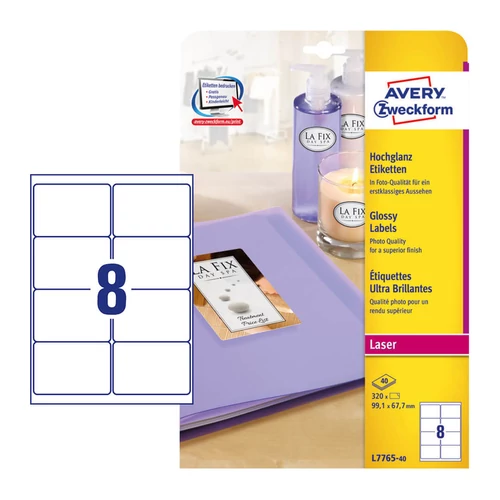 Avery Zweckform L7765-40 íves etikett címke