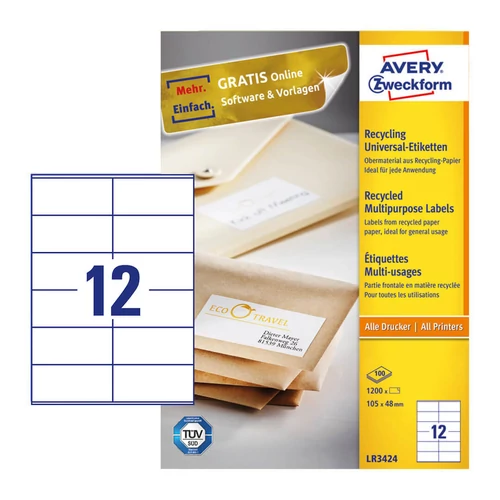 Avery Zweckform LR3424 íves etikett címke